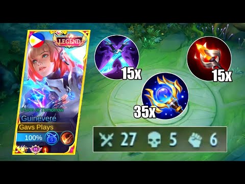GUINEVERE BRUTAL DAMAGE!!😱 INSTANT DELETE!! (You must try) 27 KILLS GUINEVERE BEST BUILD 2023