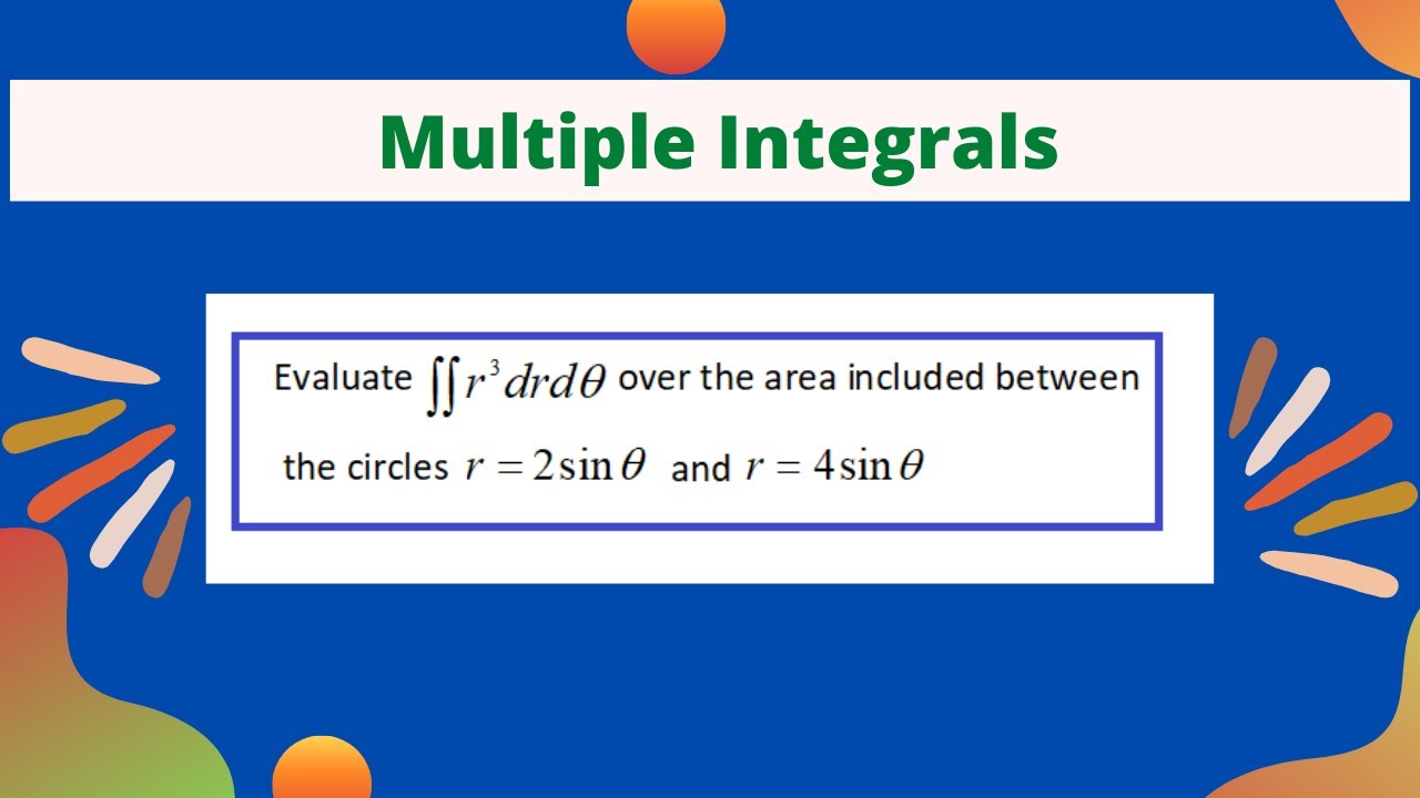 Double Integral Problem between two Circles⭕/ Double Integral of f(r, theta)/ multiple Integral