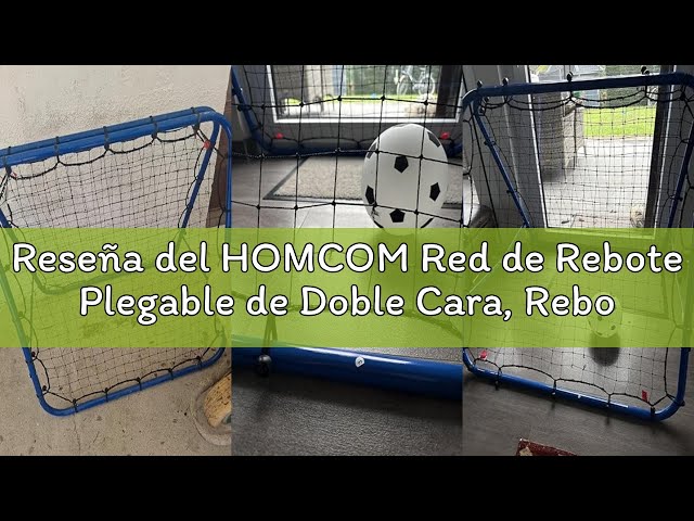Vídeo relacionado con HOMCOM Red de Béisbol Red de Rebote Reboteador de Metal con Ángulo Ajustable y 20 Cuerdas Elásticas para Entrenamiento de Fútbol Tenis Deportes 96x80x96 cm Rojo