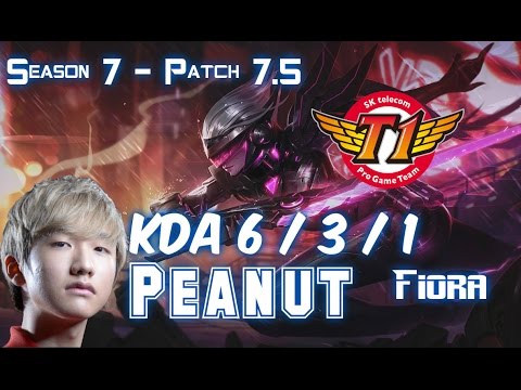 SKT T1 Peanut FIORA vs IRELIA Top - Patch 7.5 KR Ranked