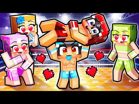 Playing as a Baby WWE Superstar to Rizz Girls in Minecraft!