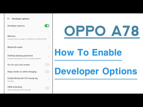 OPPO A78 How To Enable Developer Options