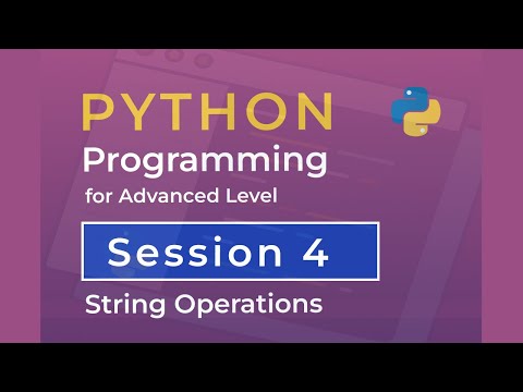 Python Programming For Al Ict Session 4 String Operations