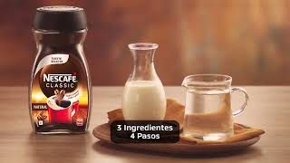 Nescafe Prepara tu NESCAFÉ Flat White en 4 sencillos pasos anuncio