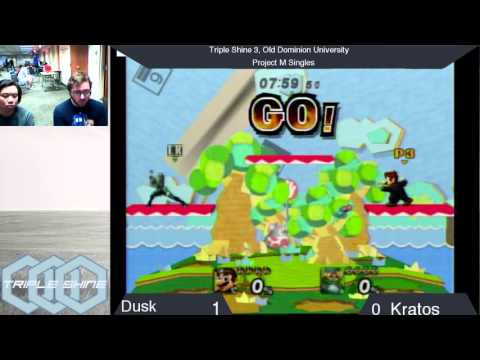 Triple Shine 3 Project M Singles: Kratos(Meta Knight, Sheik) vs Dusk(Mario)