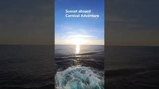 sunset aboard Carnival Adventure