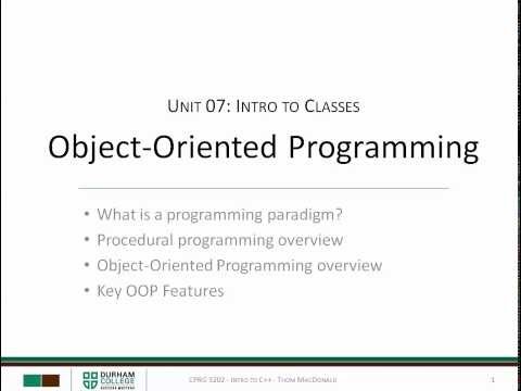 Object-Oriented Programming (Intro to OOP Part I)