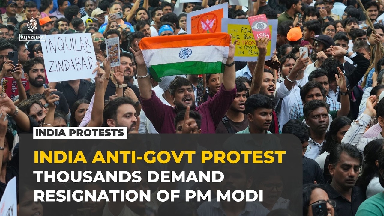 India protests: Thousands march on parliament demanding PM Modi’s resignation
