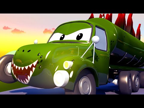 Auto garaža za djecu -  Tanker Tyson je Stegosaur! - Tomova Lakirnica u Auto Gradu