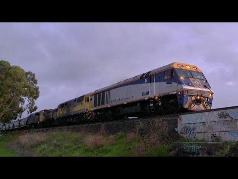 7762V QUBE Grain Train With EL60, 8030, 872, 8044 - PoathTV Australian Railways