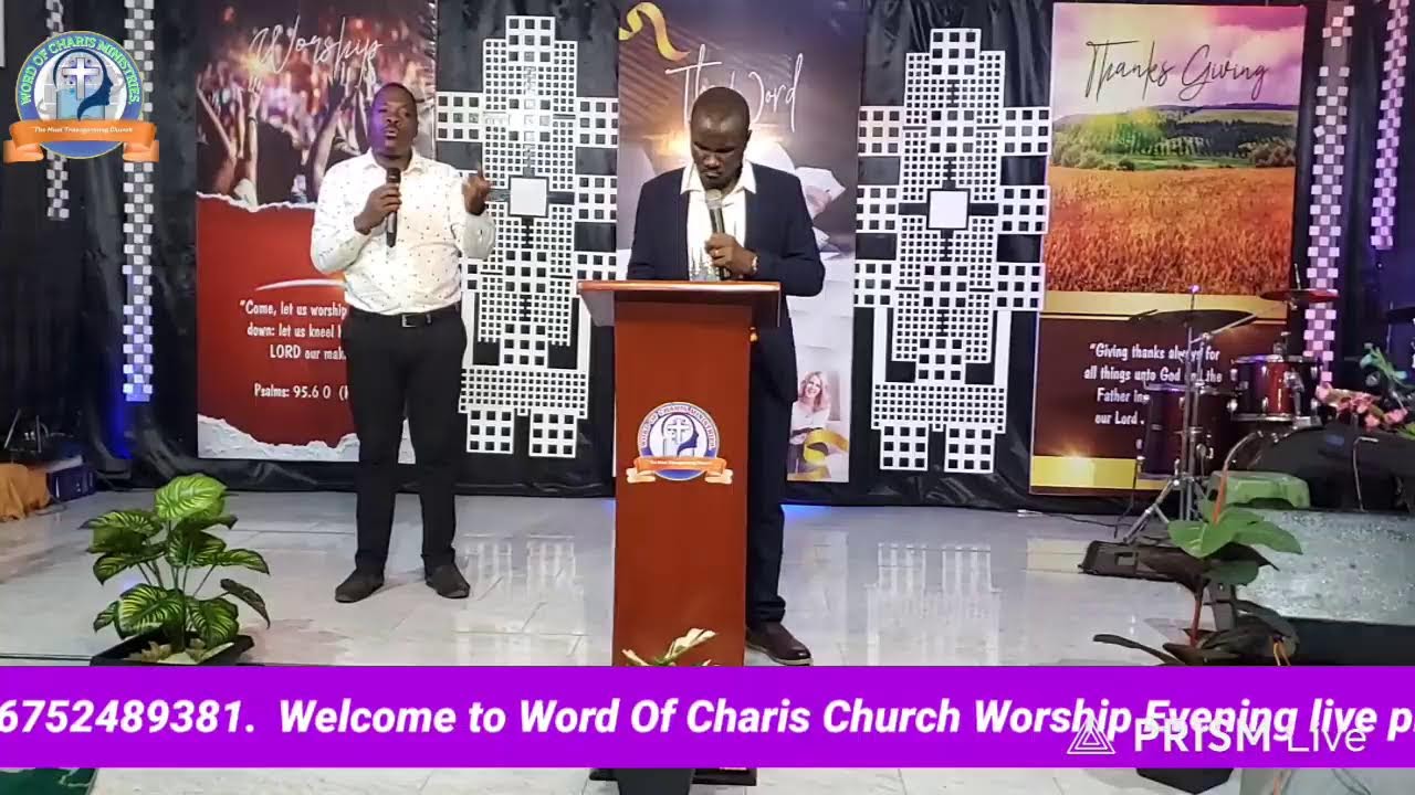 Welcome to Word Of Charis Church Worship Evening Live please Like, Share and Comment.