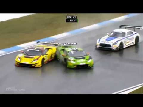 ADAC GT Masters 2016. Race 1 Hockenheimring. Rolf Ineichen Crashes into Florian Spengler