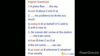 English Questions for C.R.C and B.R.C. exam