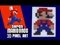 HOW TO MAKE PIXEL ART SUPER MARIO 8 BIT ART