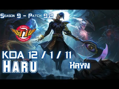 SKT Haru KAYN vs TALIYAH Jungle - Patch 9.2 KR Ranked