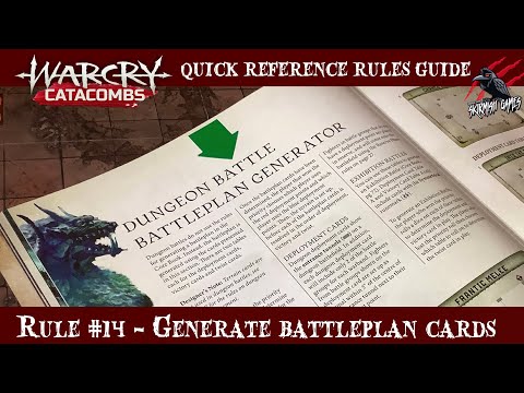 WARCRY CATACOMBS GENERATE BATTLEPLAN CARDS - WARCRY QUICK RULES REFERENCE GUIDE #14 - Warhammer
