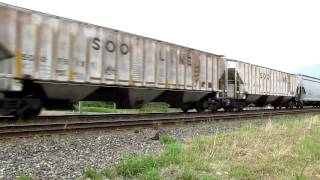 CP Grain Train @ Hatzic BC 09/07/10 CP AC4400CW 9722 Leading