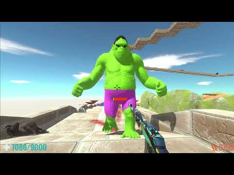 FPS AVATAR DEATH CLIMB vs COSMIC DRAGON with ALL WEAPONS & HP Bar - Animal Revolt Battle Simulator