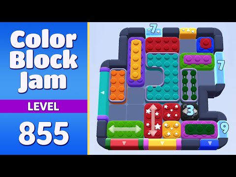 Color Block Jam Level 855 (1744) | Every Puzzle Solved! 🎯