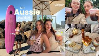 a fun vlog 💌 girls GC trip, trying viral cafes, surfing, aus winter, viral Hailey Bieber meatballs