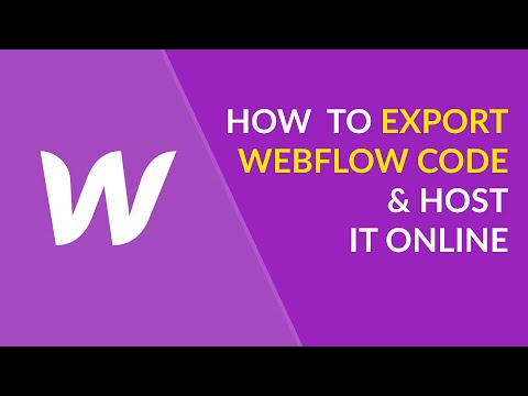How to export Webflow code and host it online