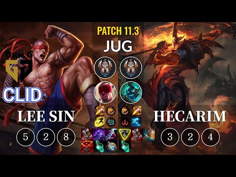 GEN Clid Lee Sin vs Hecarim Jungle - KR Patch 11.3