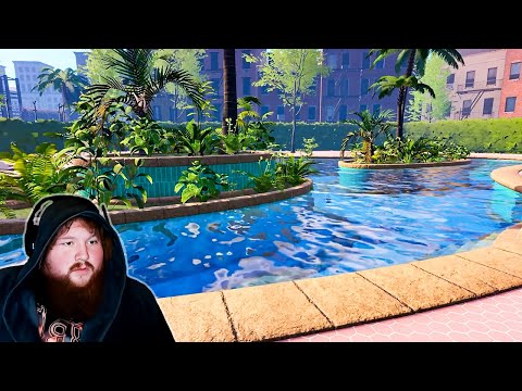 We Bought A Giant Pool (Waterpark Sim Episode 12)