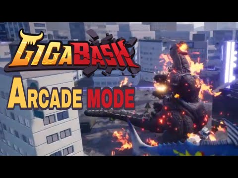 GigaBash - Arcade Mode Godzilla Gameplay