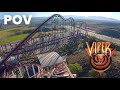 Viper Front Row POV Six Flags Magic Mountain Arrow S Largest Custom Looping Coaster