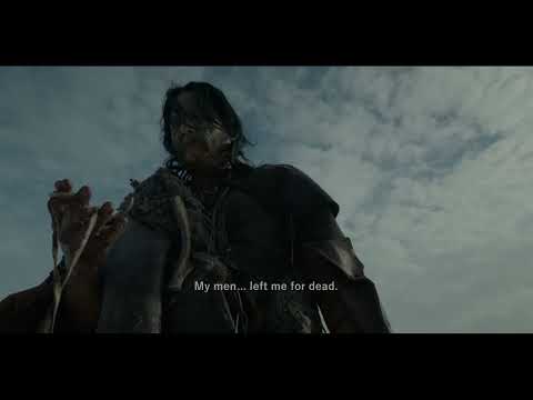 The Revenant 2015 scene - A Native American saves Leo, Native American spoken