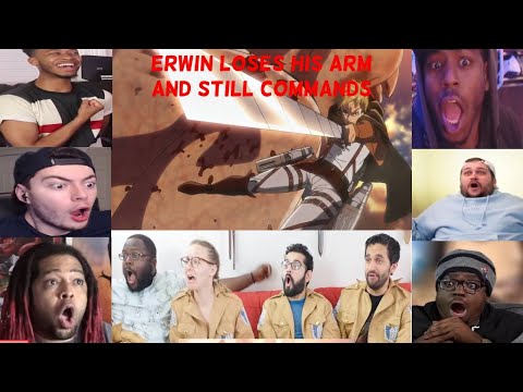 Erwin Loses His Arm Best Reactions | Attack on Titan 2x11 "Charge"