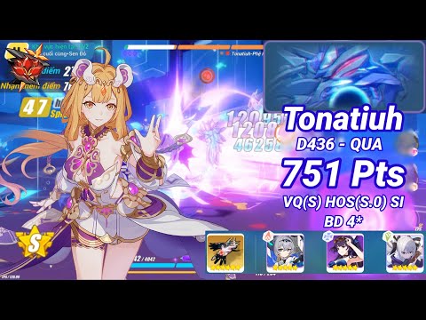 Redlotus D436: Tonatiuh (QUA) 751 Pts - VQ(S) HOS(S.0) SI BD 4* | Honkai 6.5