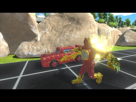 WHO IS FASTER LIGHTNING MCQUEEN VS FLASH - Animal Revolt Battle Simulator