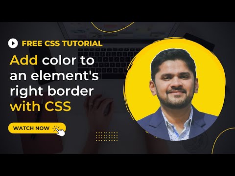 How to Add color to an element s right border | border right color property | Amit Thinks | 2022
