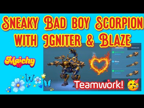 War robots – Scorpion with Igniter and Blaze + Teamwork, team, teamwork! :) WR Gameplay