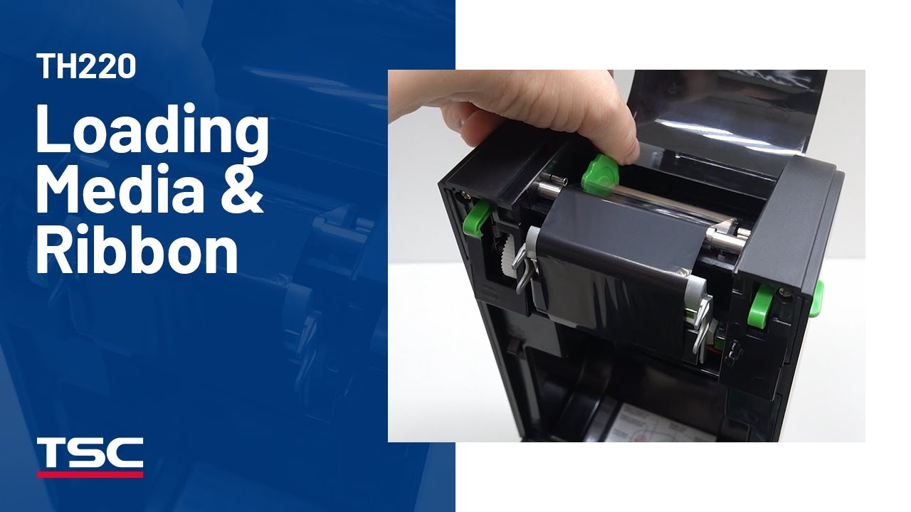 TH Series 2-inch Printer: Loading the media and ribbon
