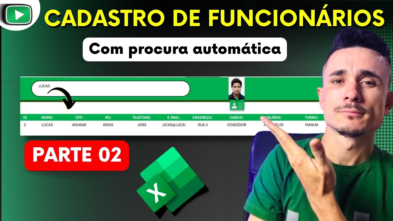 How to create an employee registration spreadsheet with automatic search part 02