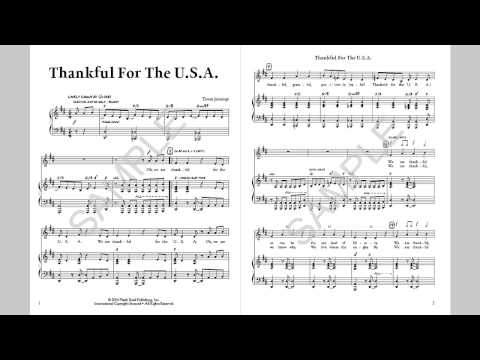 Thankful For The U.S.A. - MusicK8.com Singles Reproducible Kit
