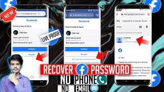 Live Proof! Recover FACEBOOK ACCOUNT Without Email Or Phone 2024 | FACEBOOK PASSWORD Reset | English