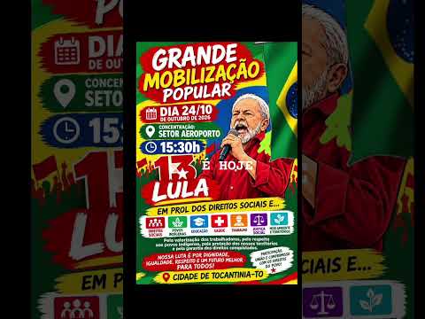 é hoje na cidade de Tocantínia To apartir das 3.30 HS terá grande passeatas de mobilização