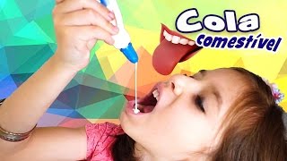 Cola Branca Comestível com Sarinha (Material Escolar,DIY, Como Fazer)