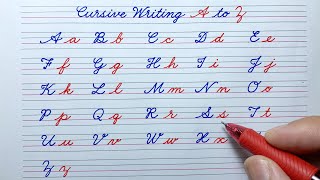 How to write in cursive | Cursive writing a to z | Cursive letter abcd | Cursive handwriting abcd