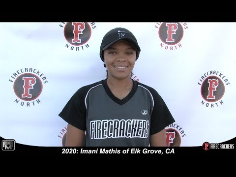 2020 Imani Mathis Catcher and Shortstop Softball Skills Video - Firecrackers North