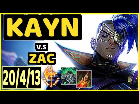 ELYOYA (KAYN) vs ZAC - 20/4/13 KDA JUNGLE CHALLENGER GAMEPLAY - EUW