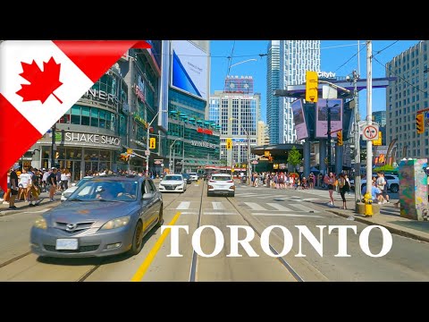 DRIVING in DOWNTOWN TORONTO, Province of Ontario, CANADA 4K