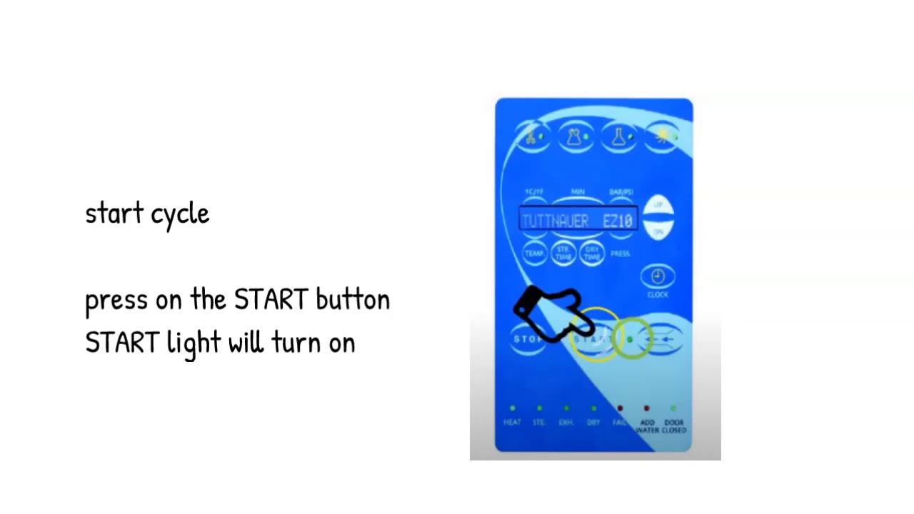 Tuttnauer sterilizer E& EK Operation
