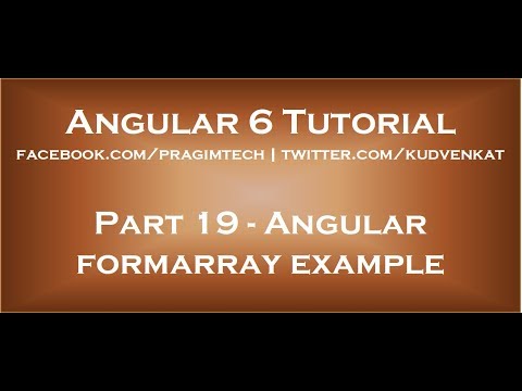Angular formarray example
