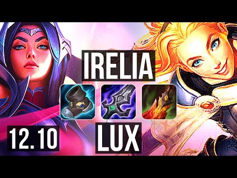 IRELIA vs LUX (MID) | 8 solo kills, 1.3M mastery, 300+ games | BR Diamond | 12.10