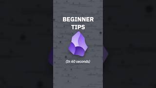OBSIDIAN BASICS for BEGINNERS (in 60 Sec.)