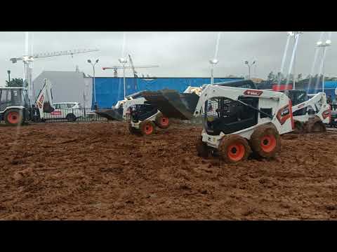 Bobcat Shows in Excon 2022 | Skid Steer loader Stunts | Exhibition| Dancing Show by Bobcat... #excon